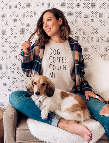 Dog Coffee Couch Graphic Tee