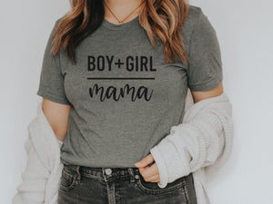 Boy and Girl Mama Graphic Tee