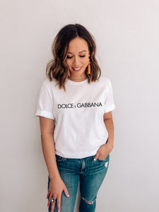 Dolce and Gabbanna DG Designer Inspired Graphic Tee