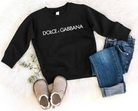 Dolce and Gabbana Designer Inspired Toddler Graphic Sweatshirt