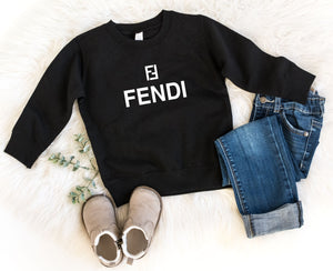 Fendi Designer Inspired Toddler Graphic Sweatshirt