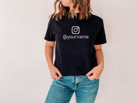 Custom Personalized Instagram Handle Influencer @yourname Graphic Tee