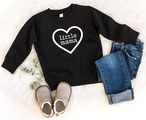 Little Mama Heart Toddler Graphic Sweatshirt