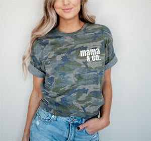 Mama & Co. Camo Pocket Graphic Tee