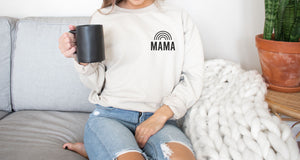 Rainbow Mama Pocket Graphic Sweatshirt