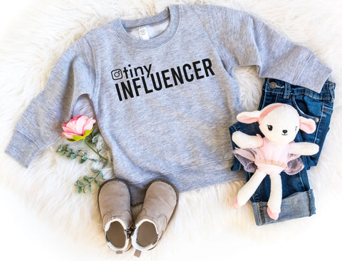 Tiny Influencer Instagram Toddler Graphic Sweatshirt
