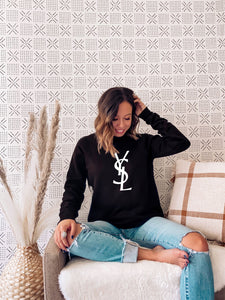 Yves Saint Laurent YSL Designer Inspired Graphic Sweatshirt